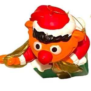 Ernie in Gift Box Christmas Hanging Ornament Sesame Street Jim Henson.